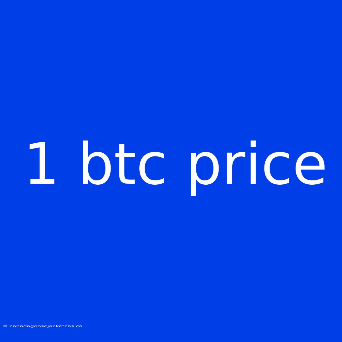 1 Btc Price