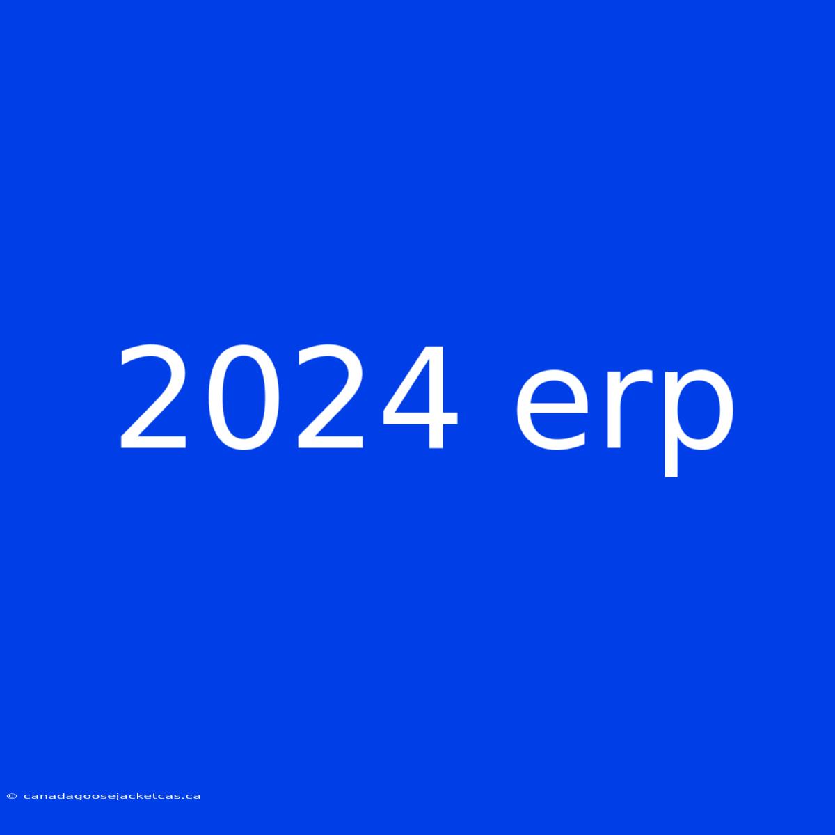 2024 Erp