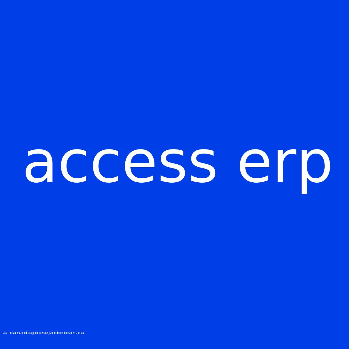 Access Erp