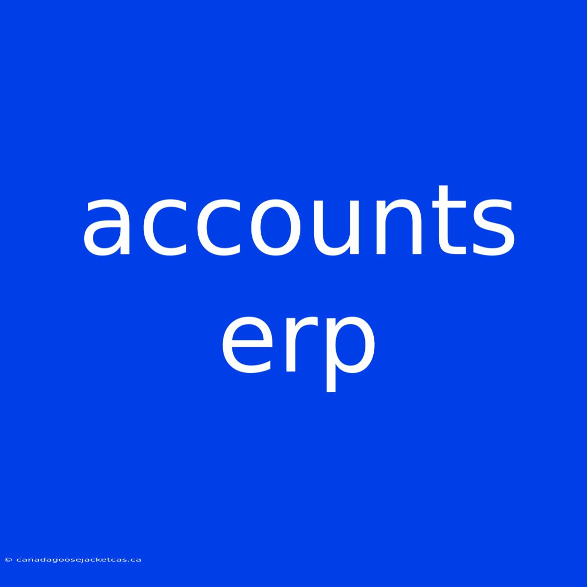 Accounts Erp