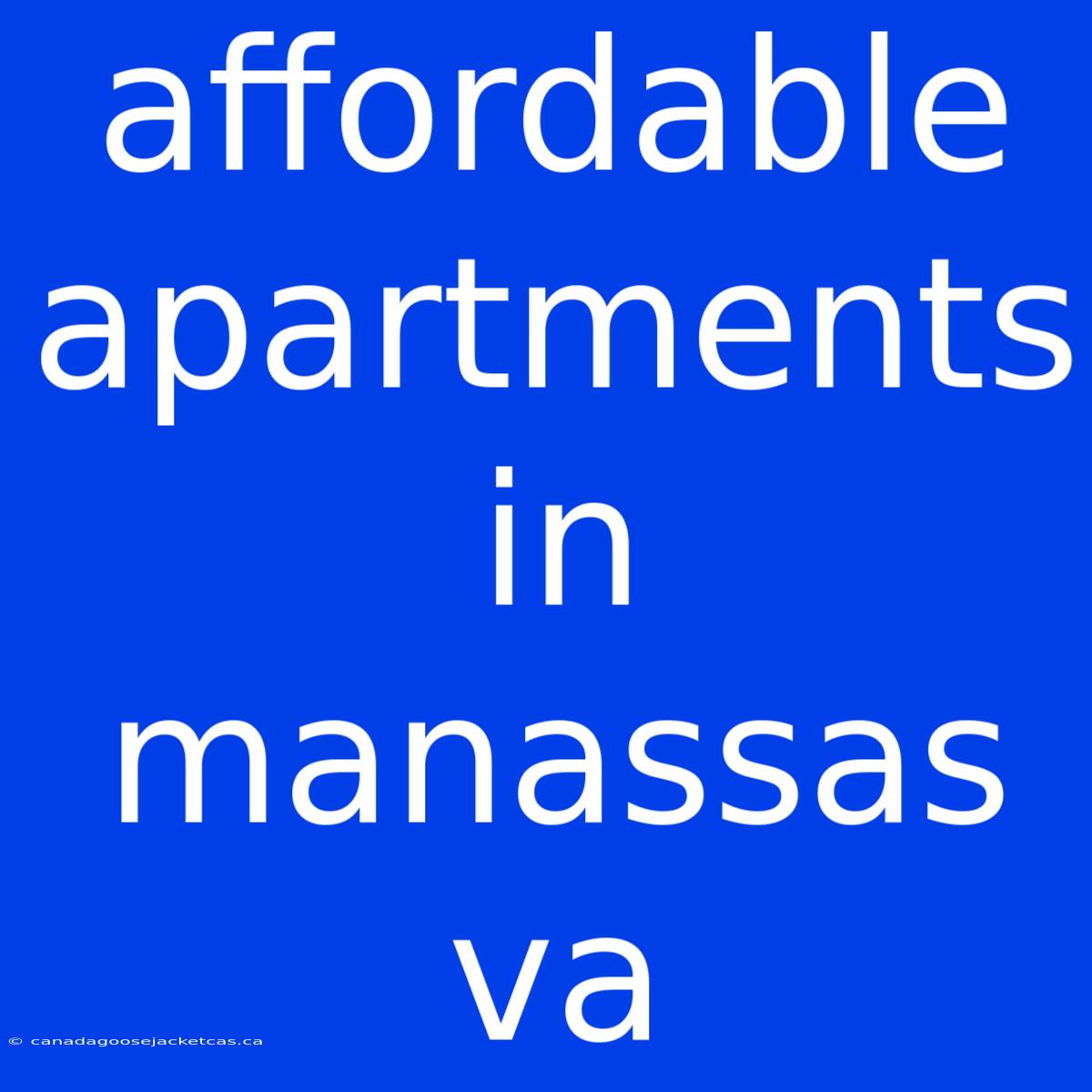 Affordable Apartments In Manassas Va