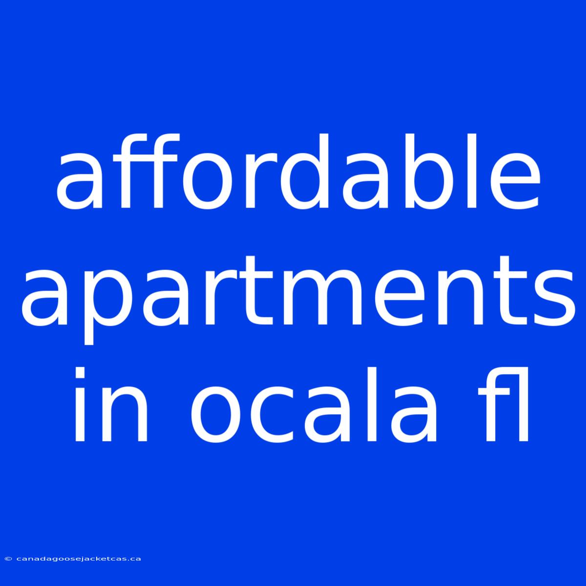 Affordable Apartments In Ocala Fl