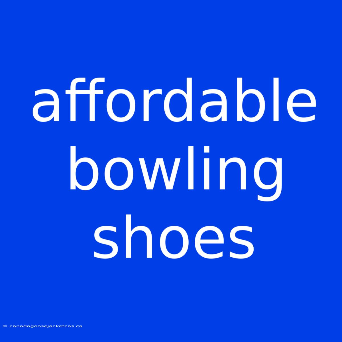 Affordable Bowling Shoes