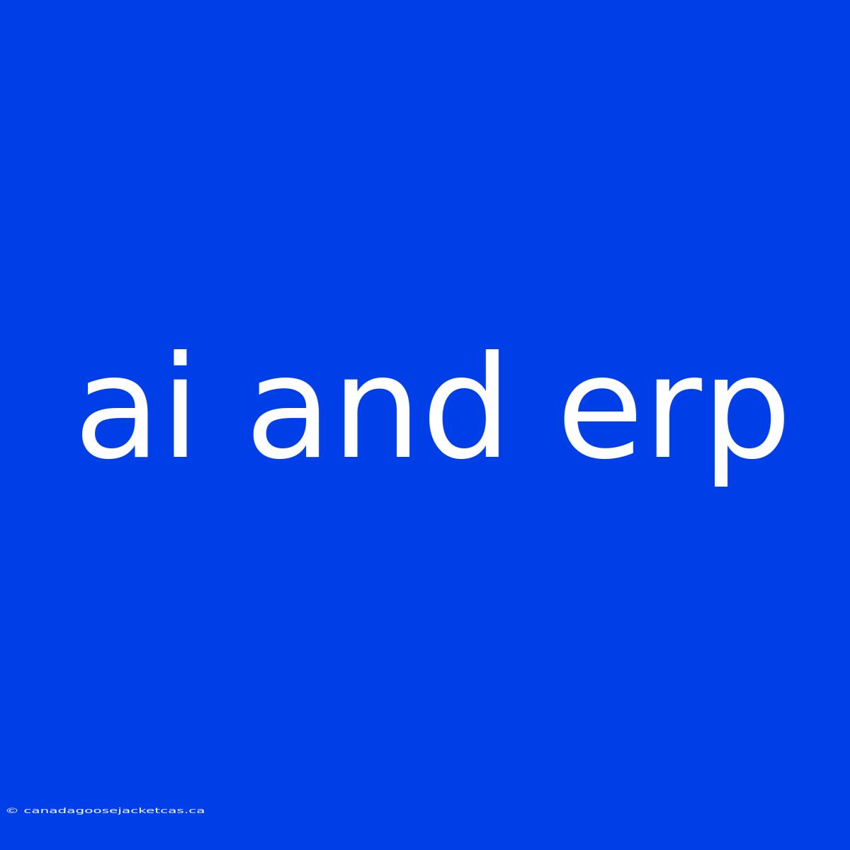 Ai And Erp