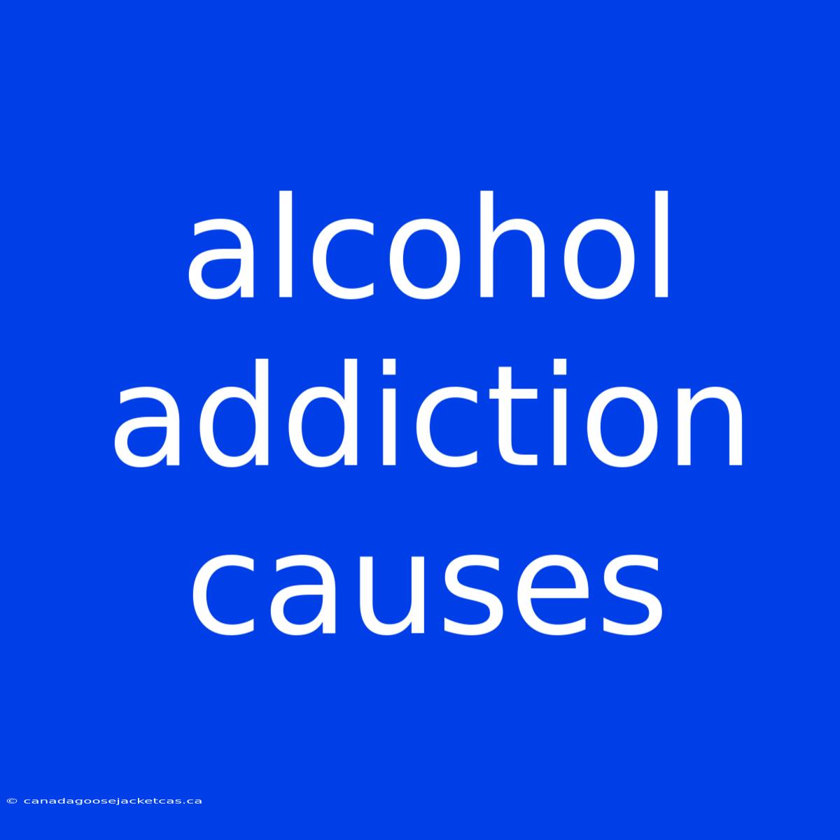 Alcohol Addiction Causes