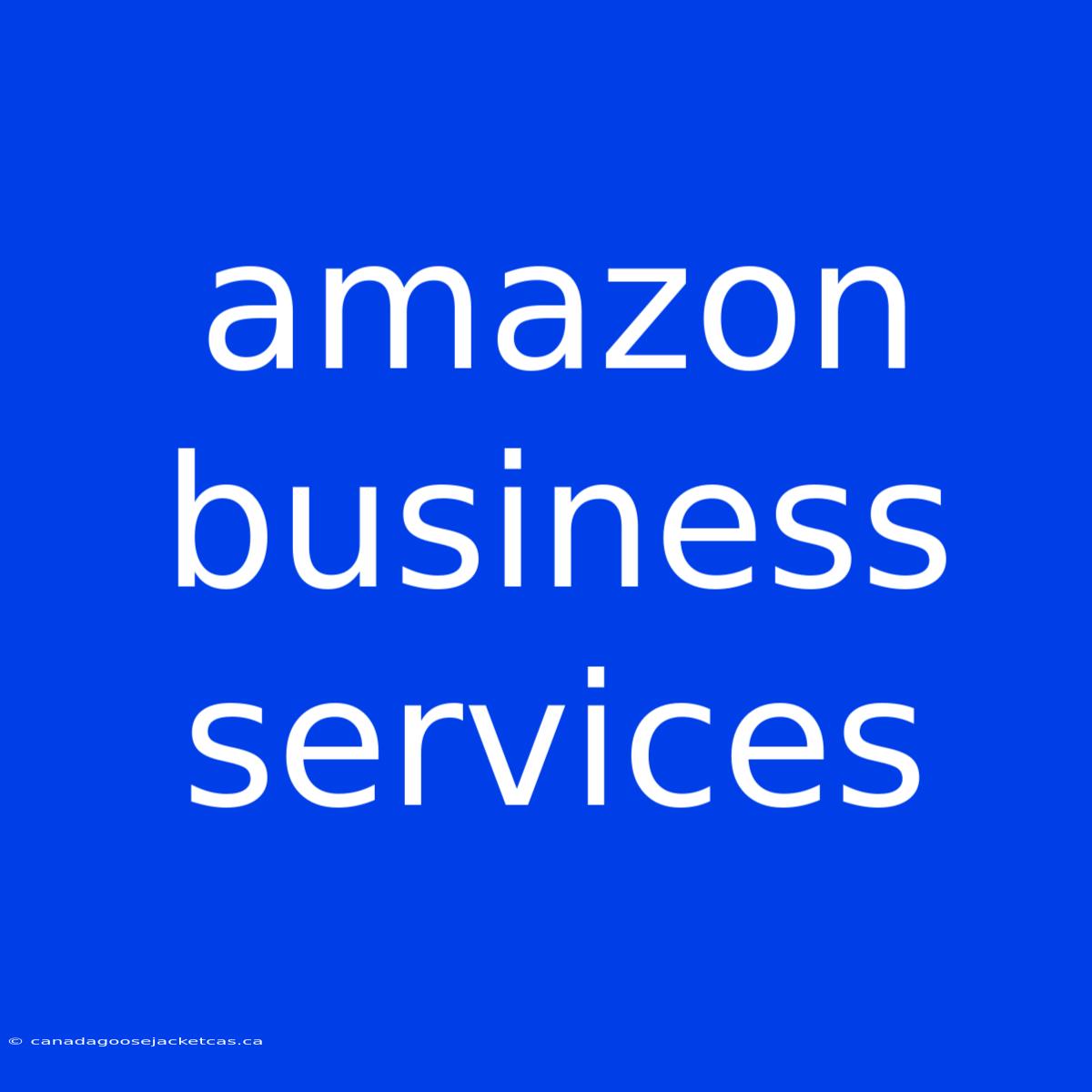 Amazon Business Services