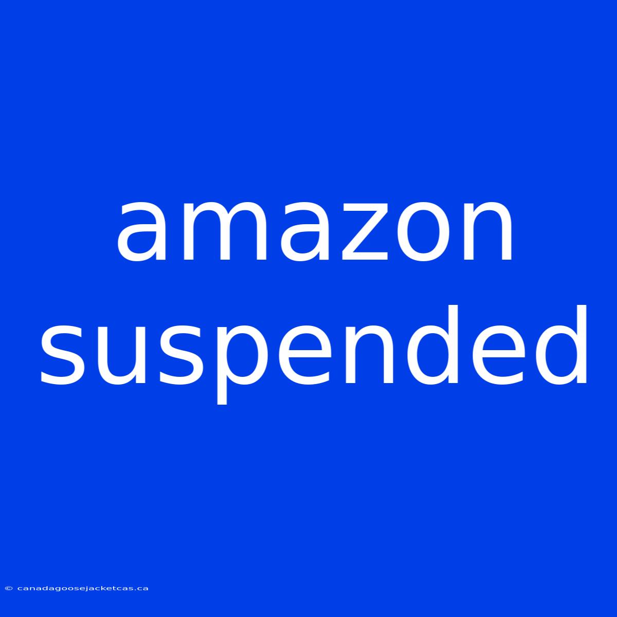 Amazon Suspended