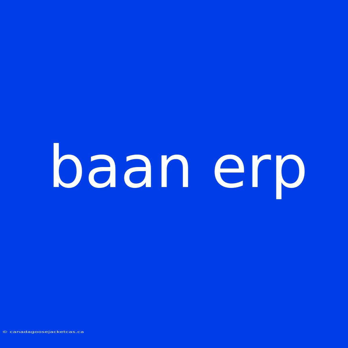 Baan Erp