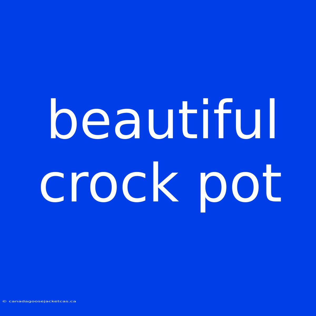 Beautiful Crock Pot