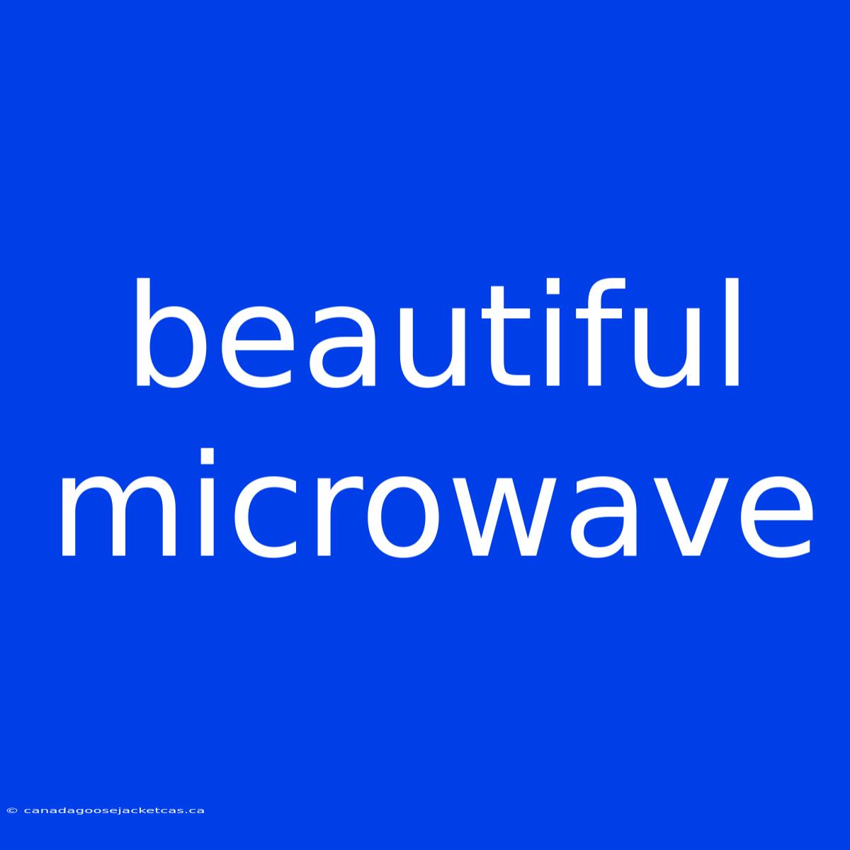 Beautiful Microwave