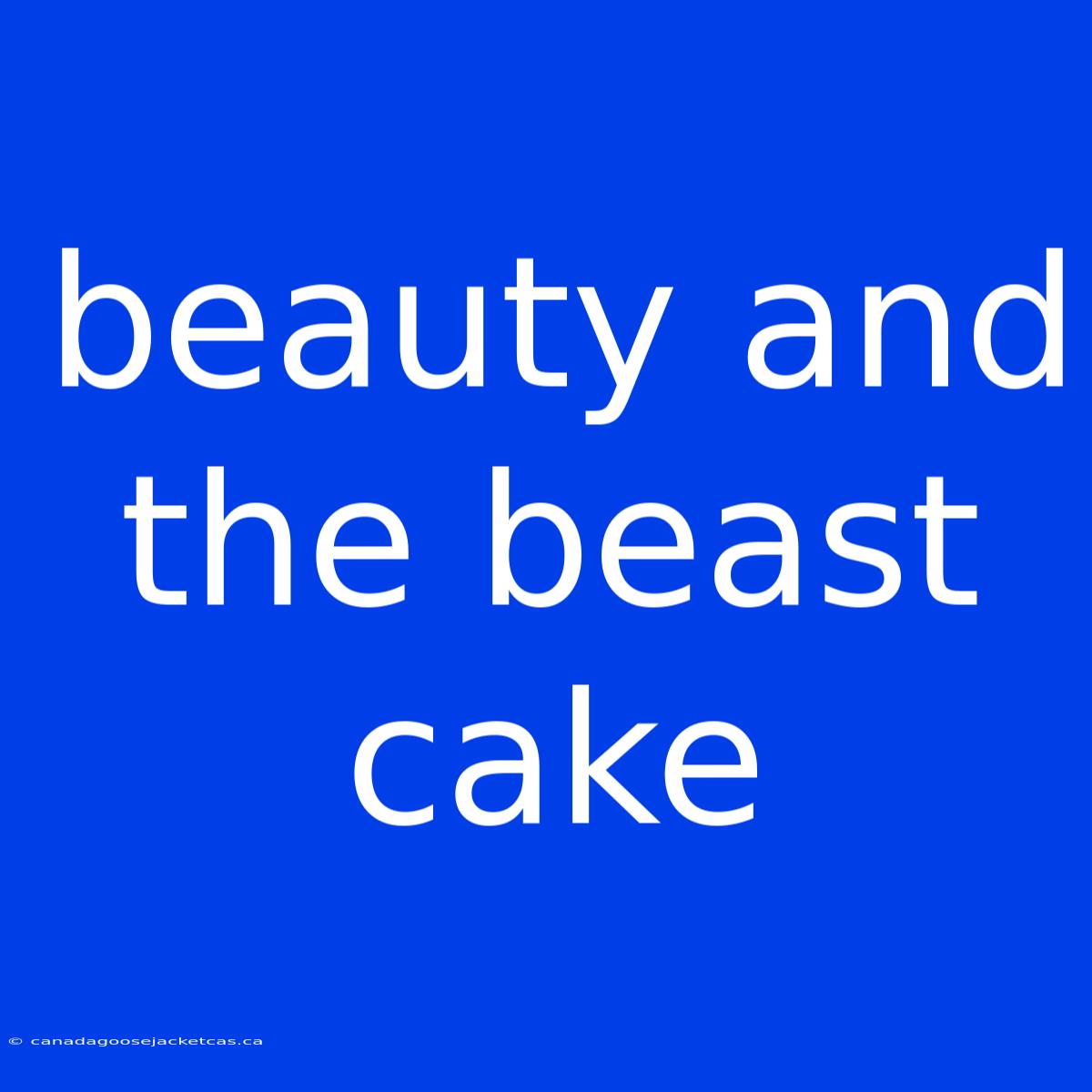 Beauty And The Beast Cake