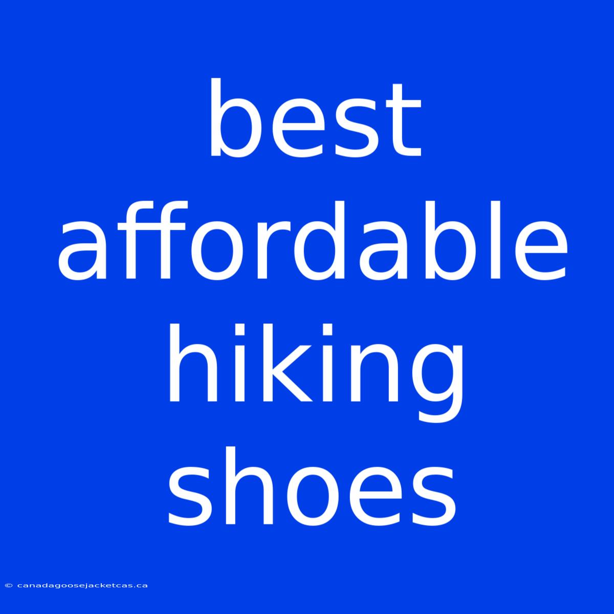 Best Affordable Hiking Shoes