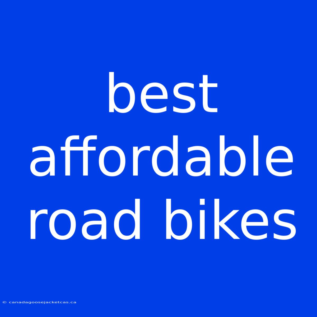 Best Affordable Road Bikes