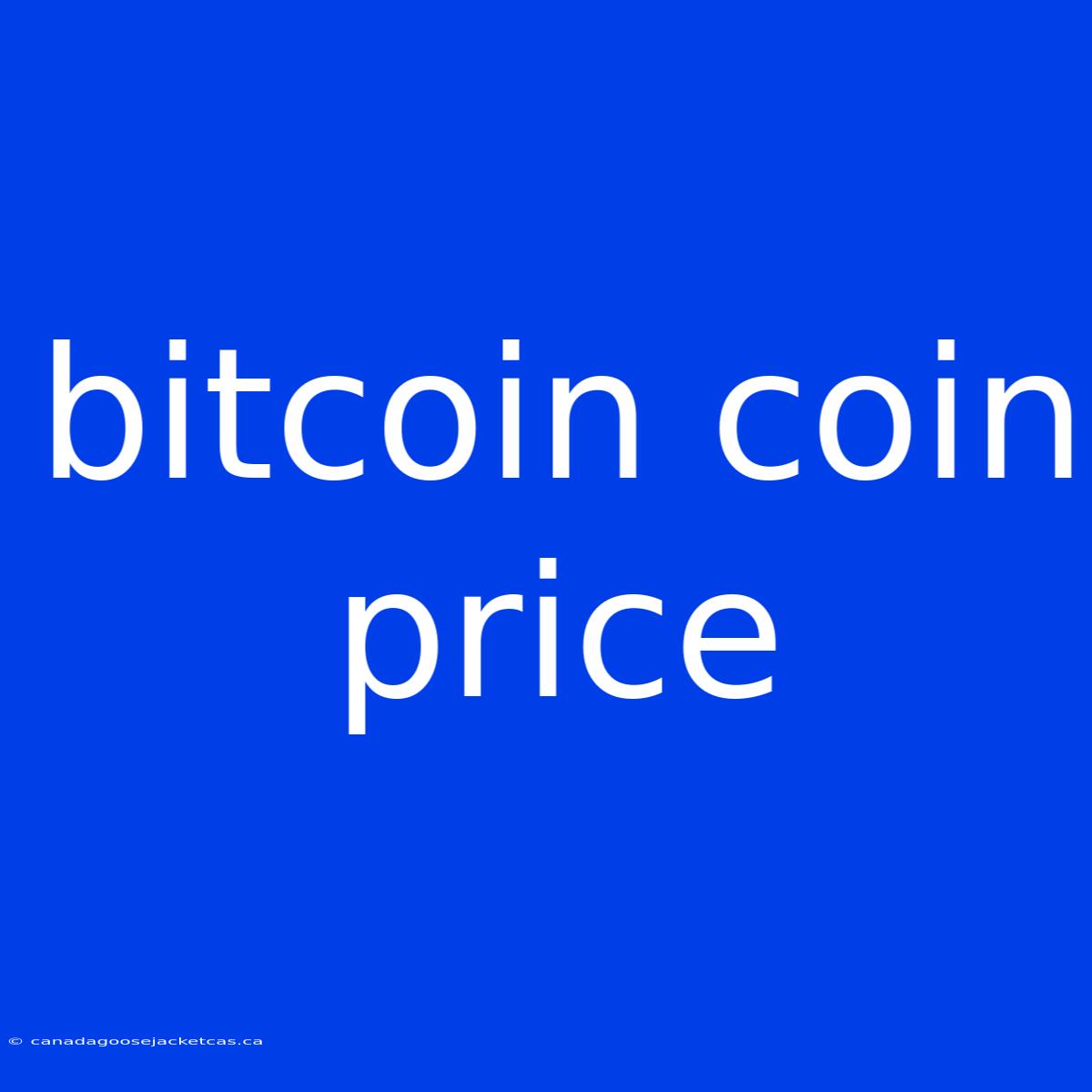 Bitcoin Coin Price