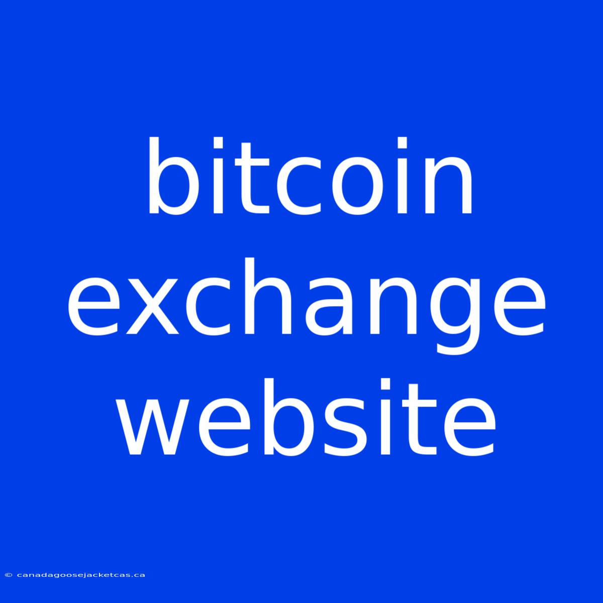 Bitcoin Exchange Website