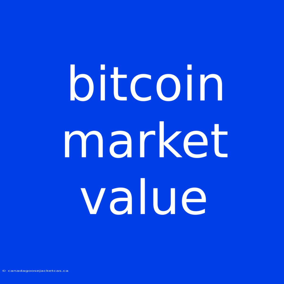 Bitcoin Market Value