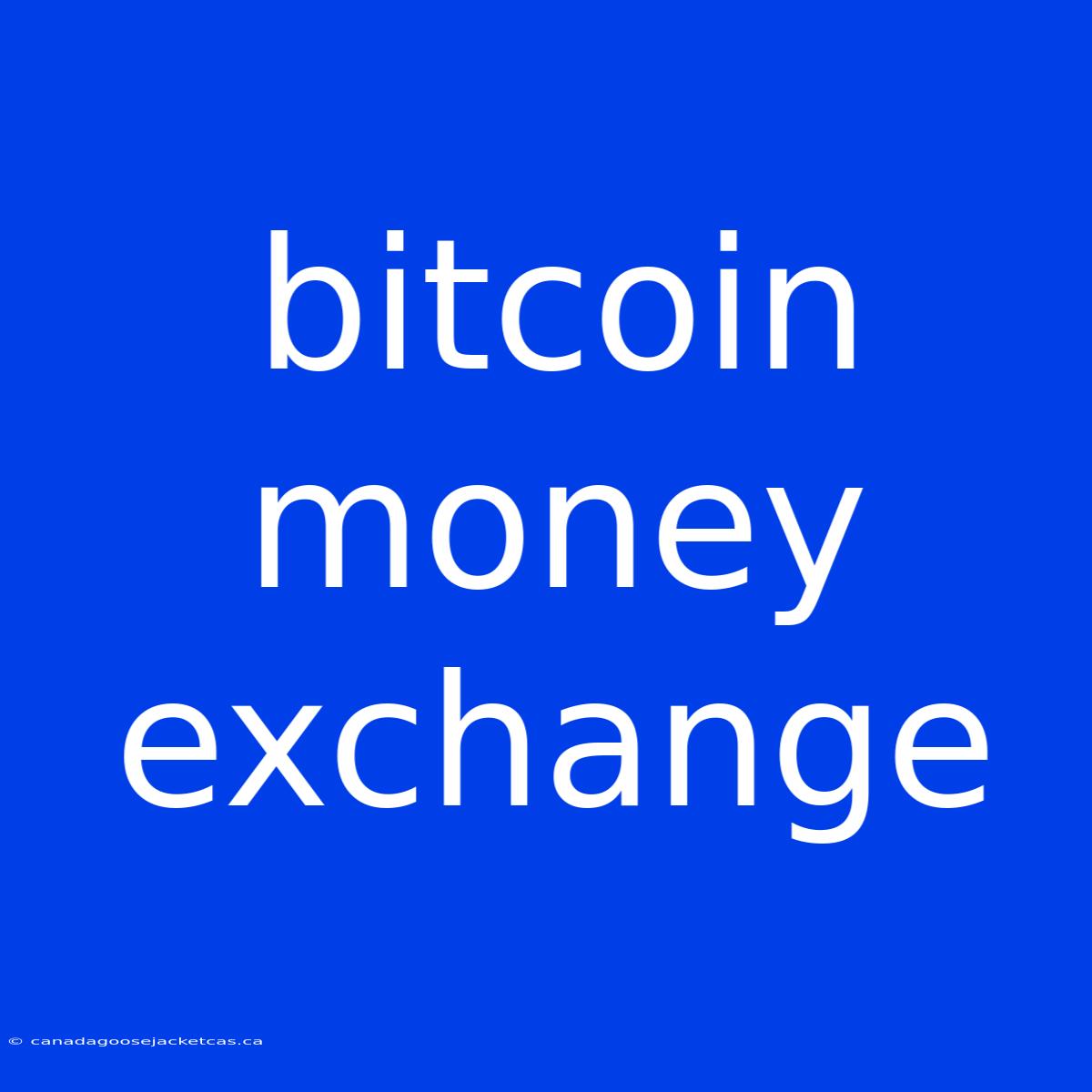 Bitcoin Money Exchange