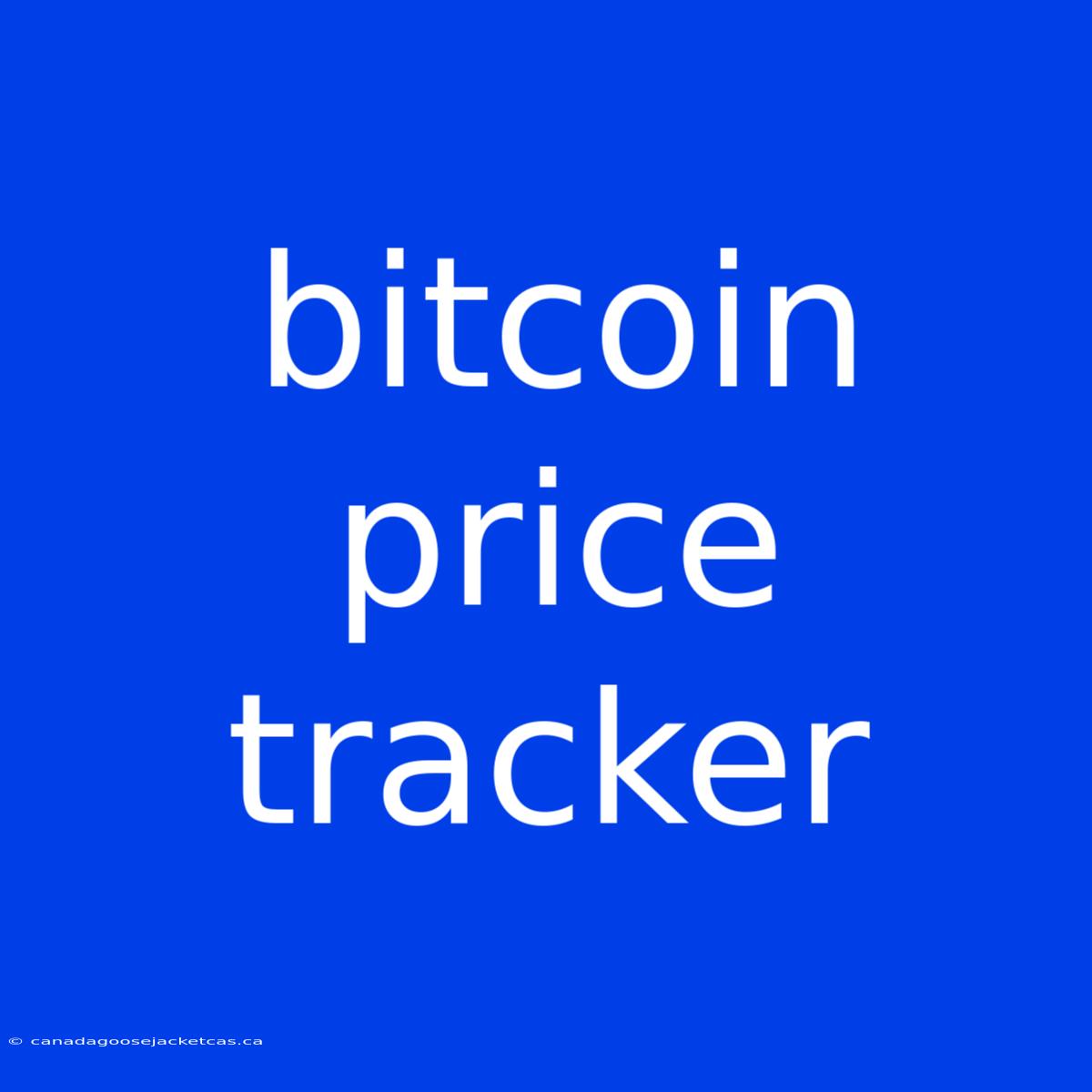 Bitcoin Price Tracker