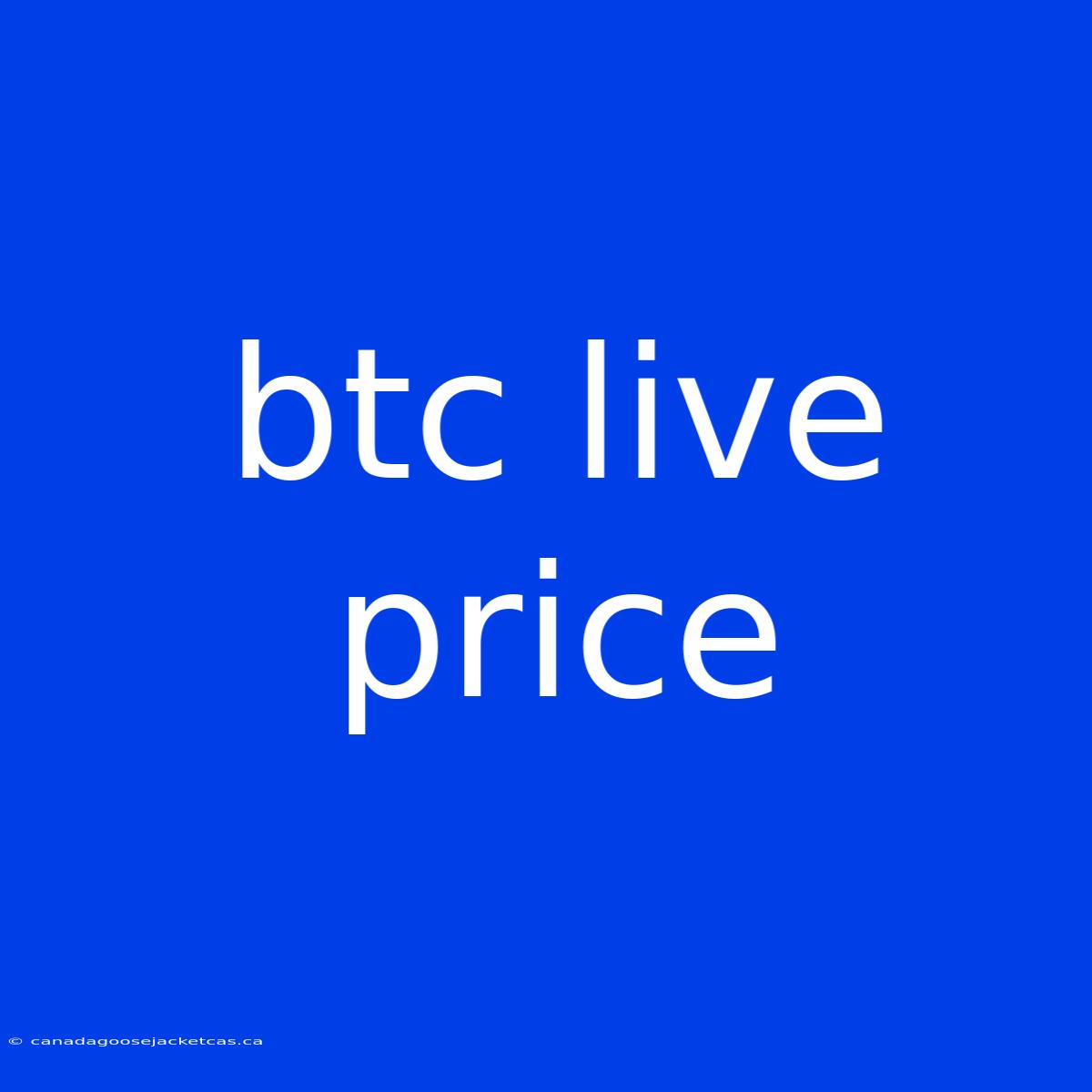 Btc Live Price