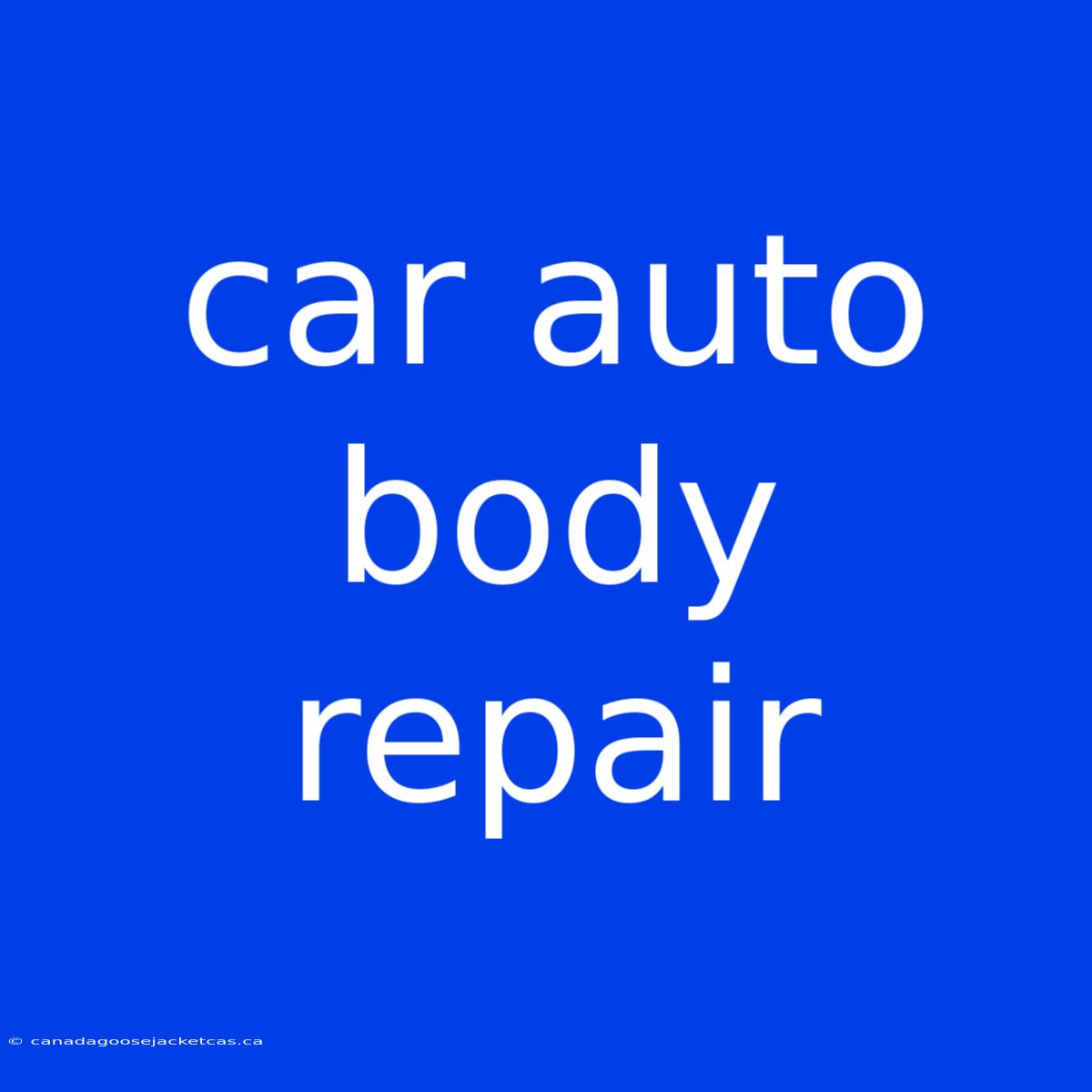 Car Auto Body Repair