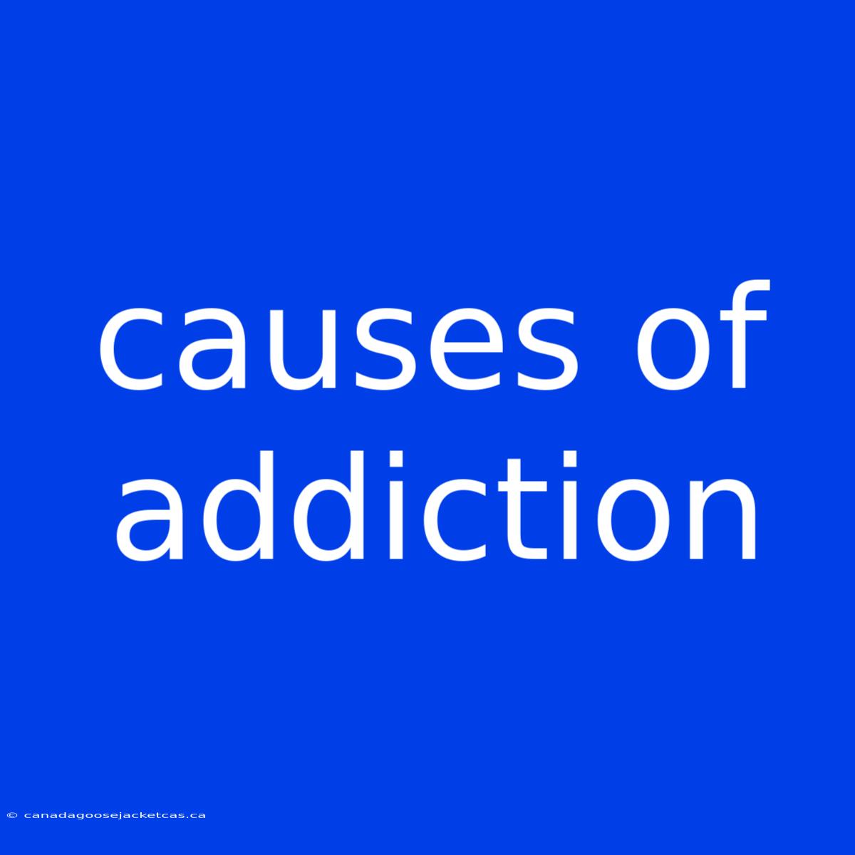 Causes Of Addiction