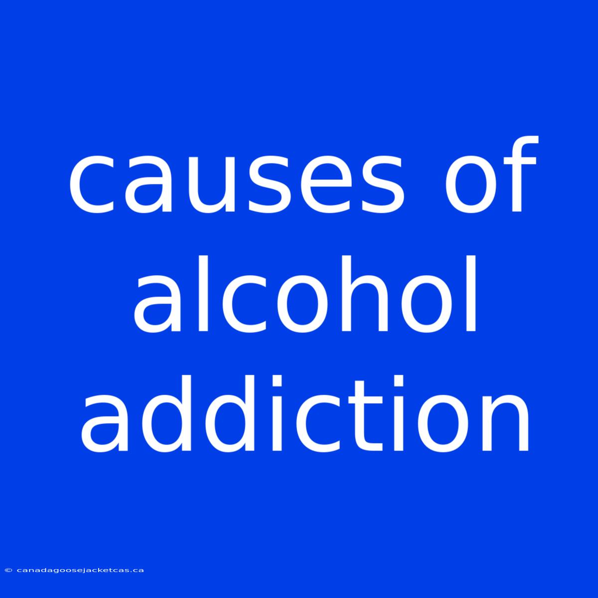 Causes Of Alcohol Addiction