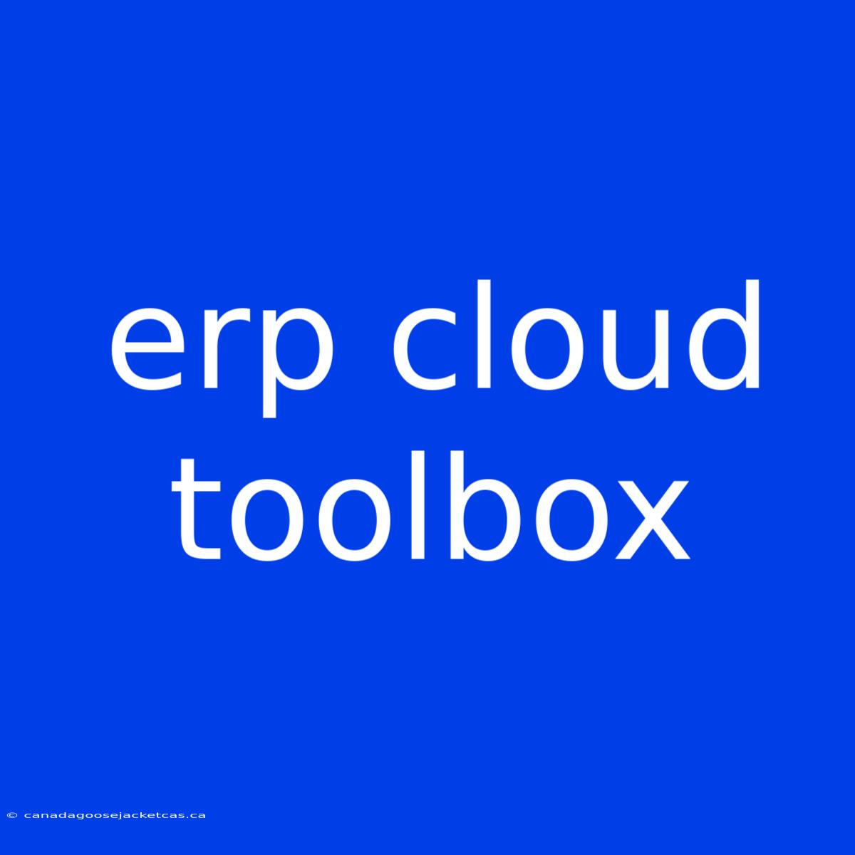 Erp Cloud Toolbox