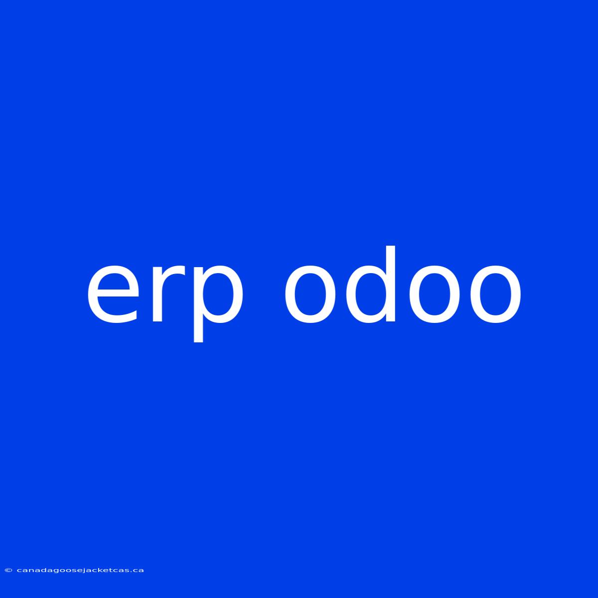 Erp Odoo