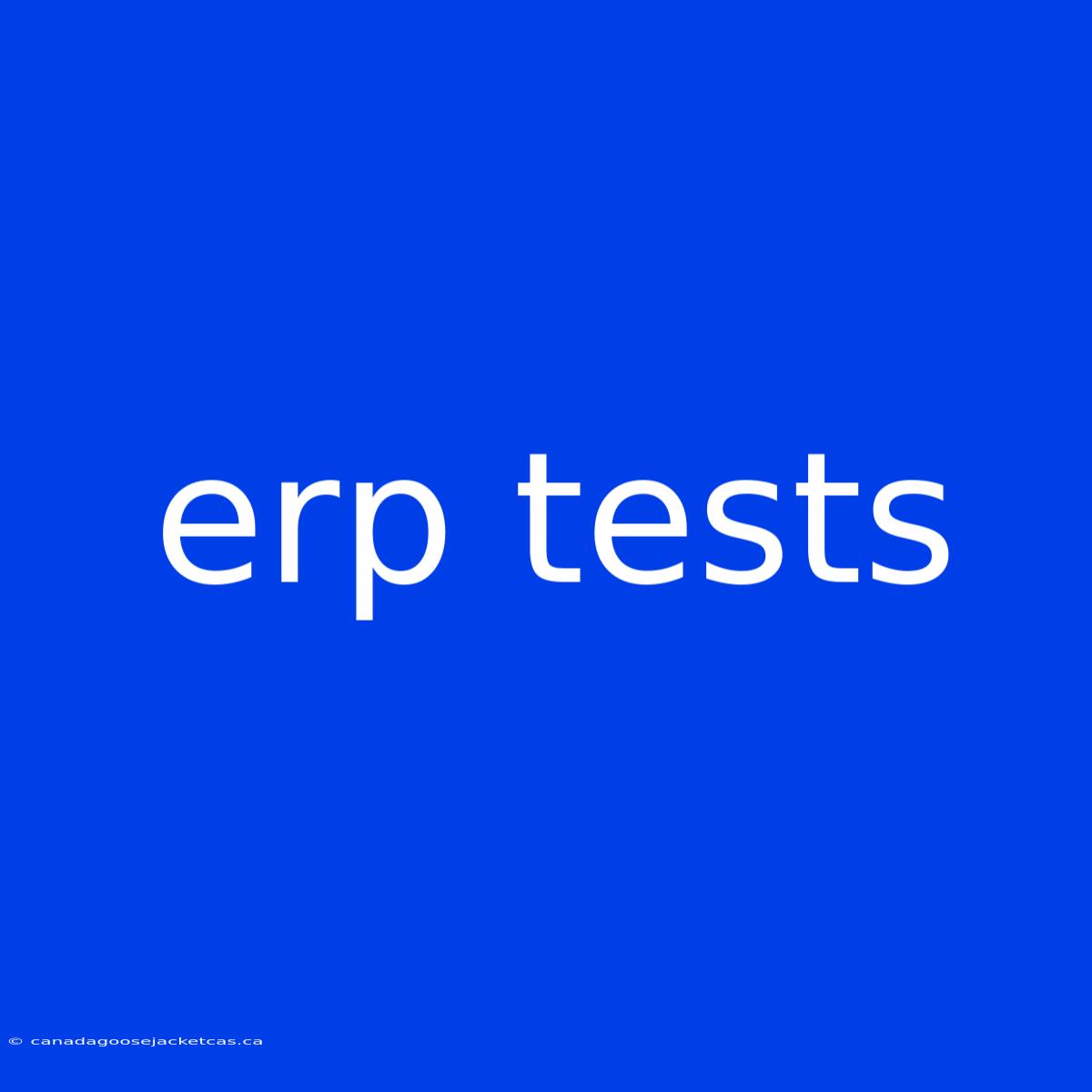 Erp Tests