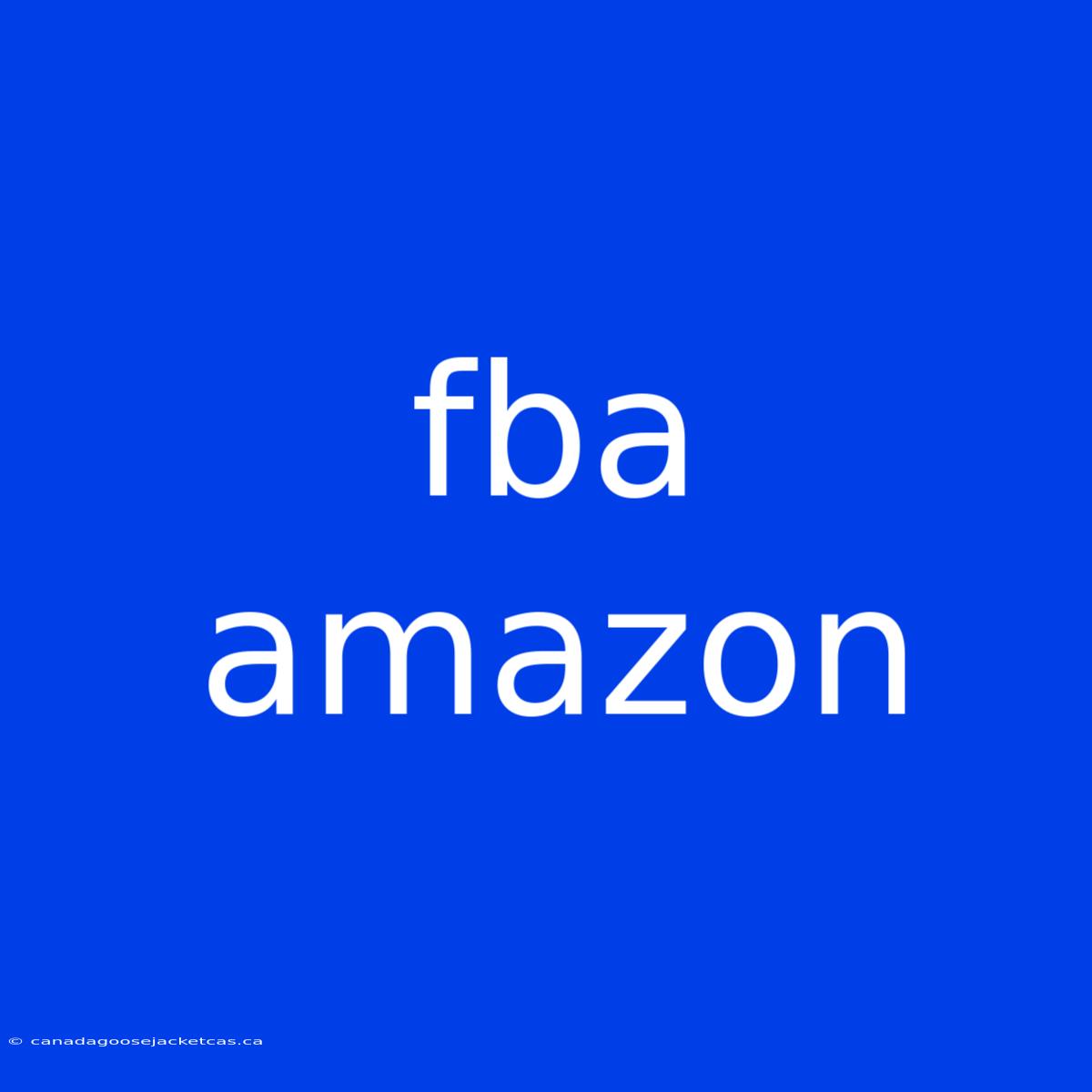 Fba Amazon