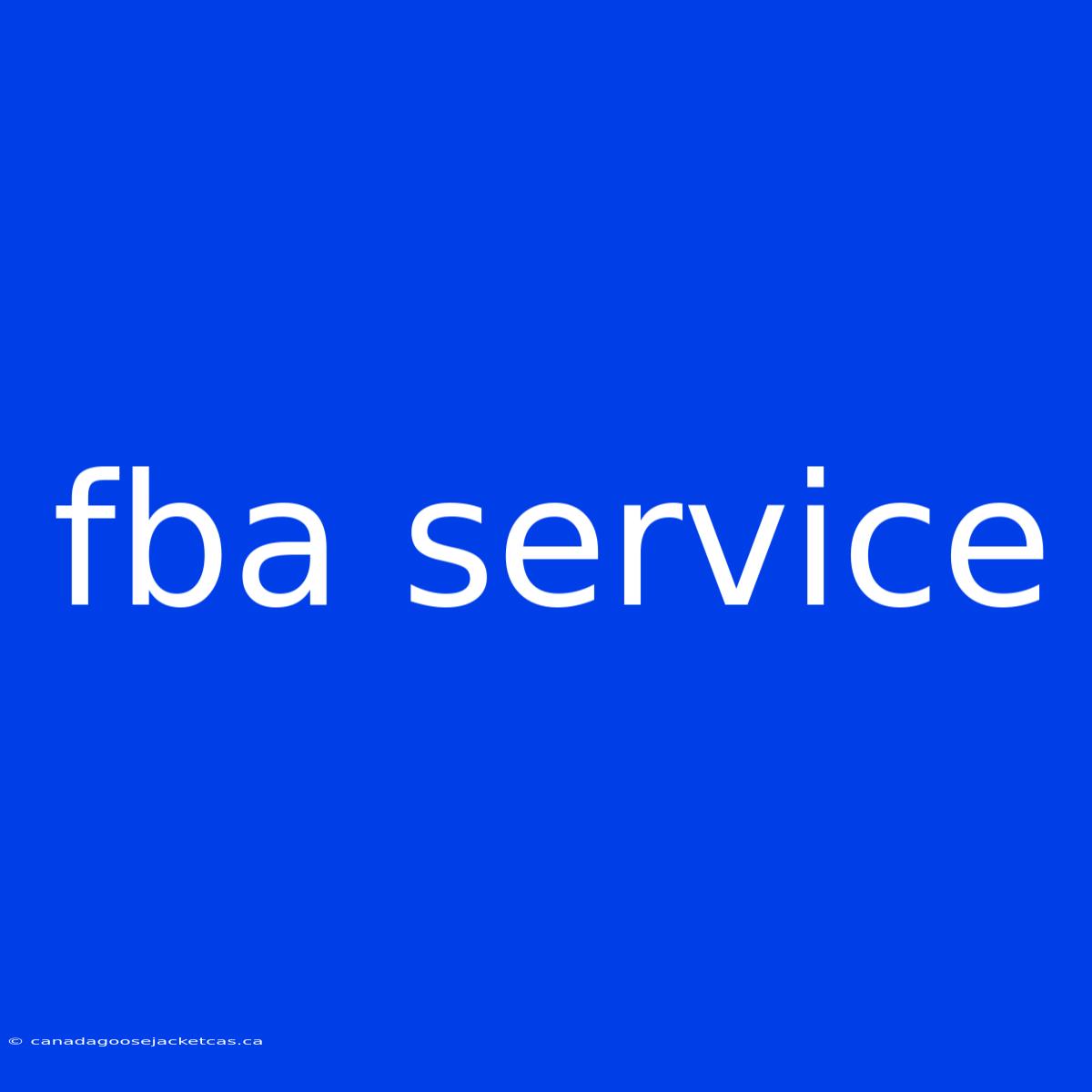 Fba Service