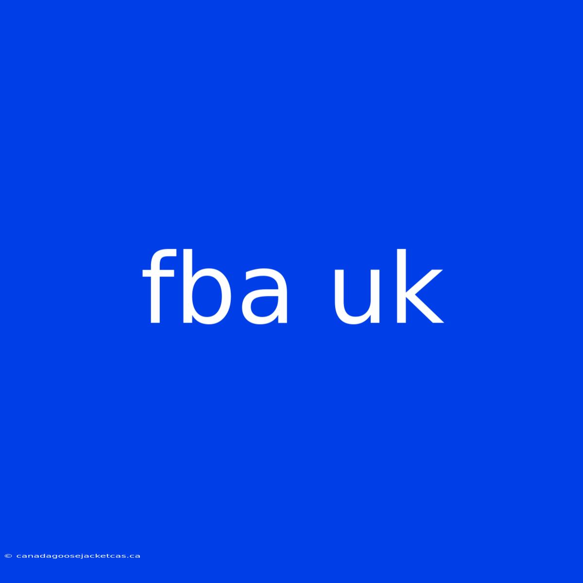 Fba Uk