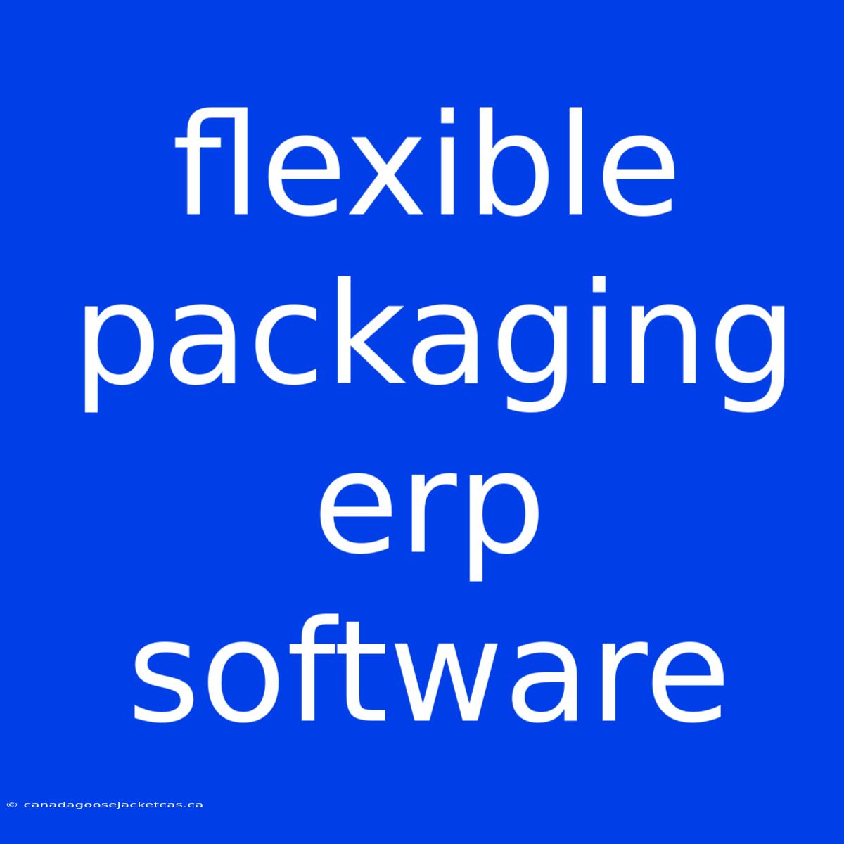 Flexible Packaging Erp Software