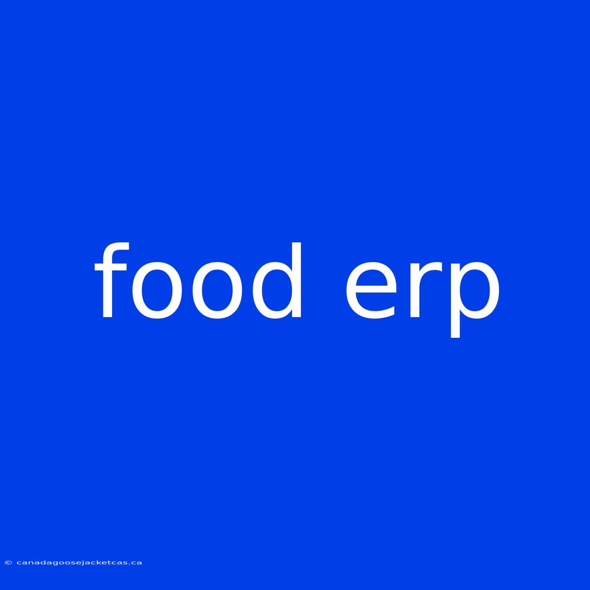 Food Erp