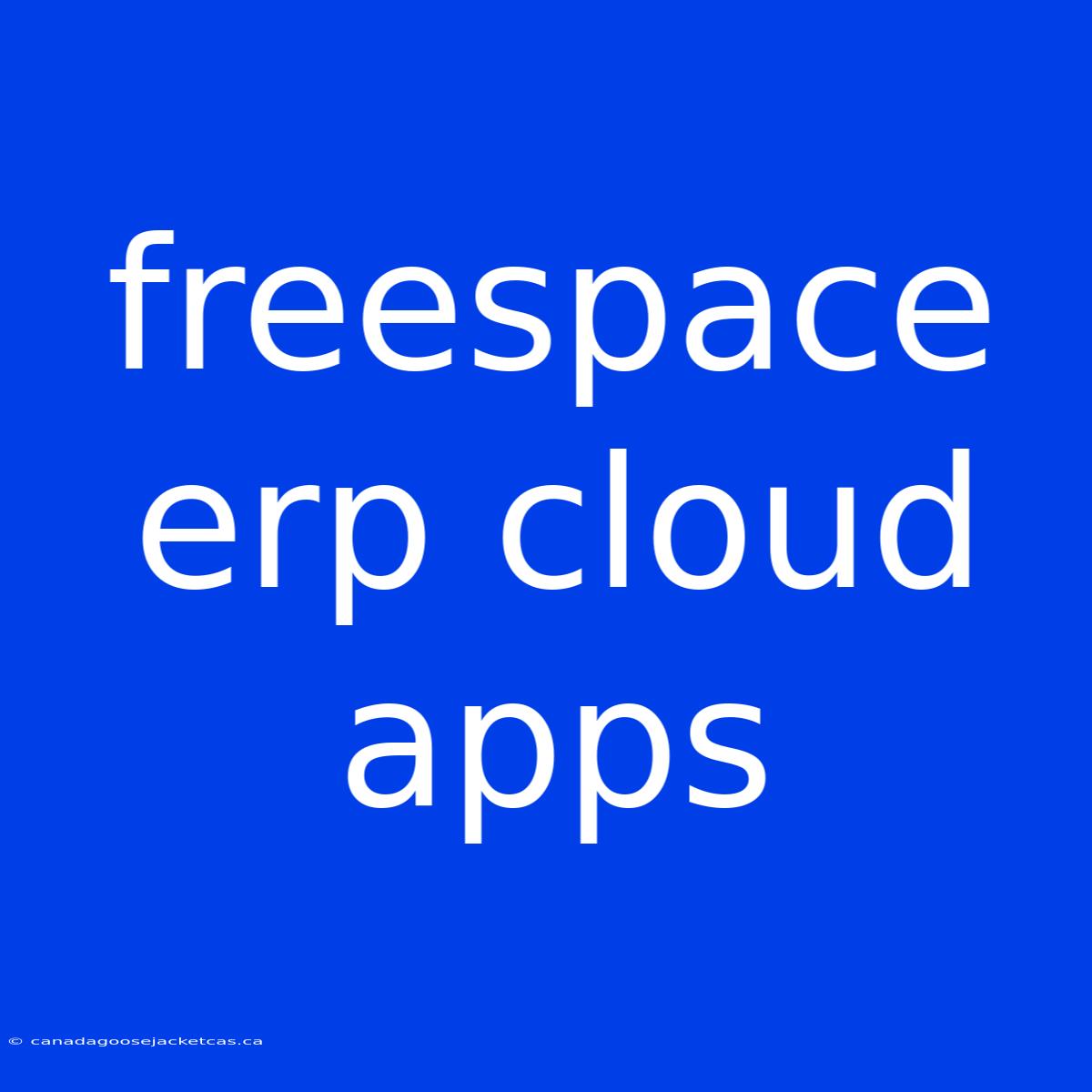 Freespace Erp Cloud Apps