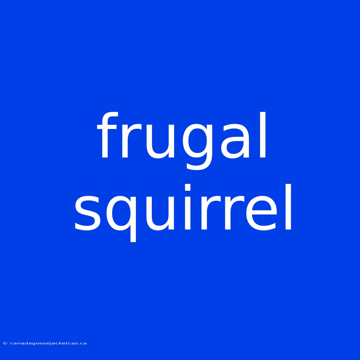 Frugal Squirrel