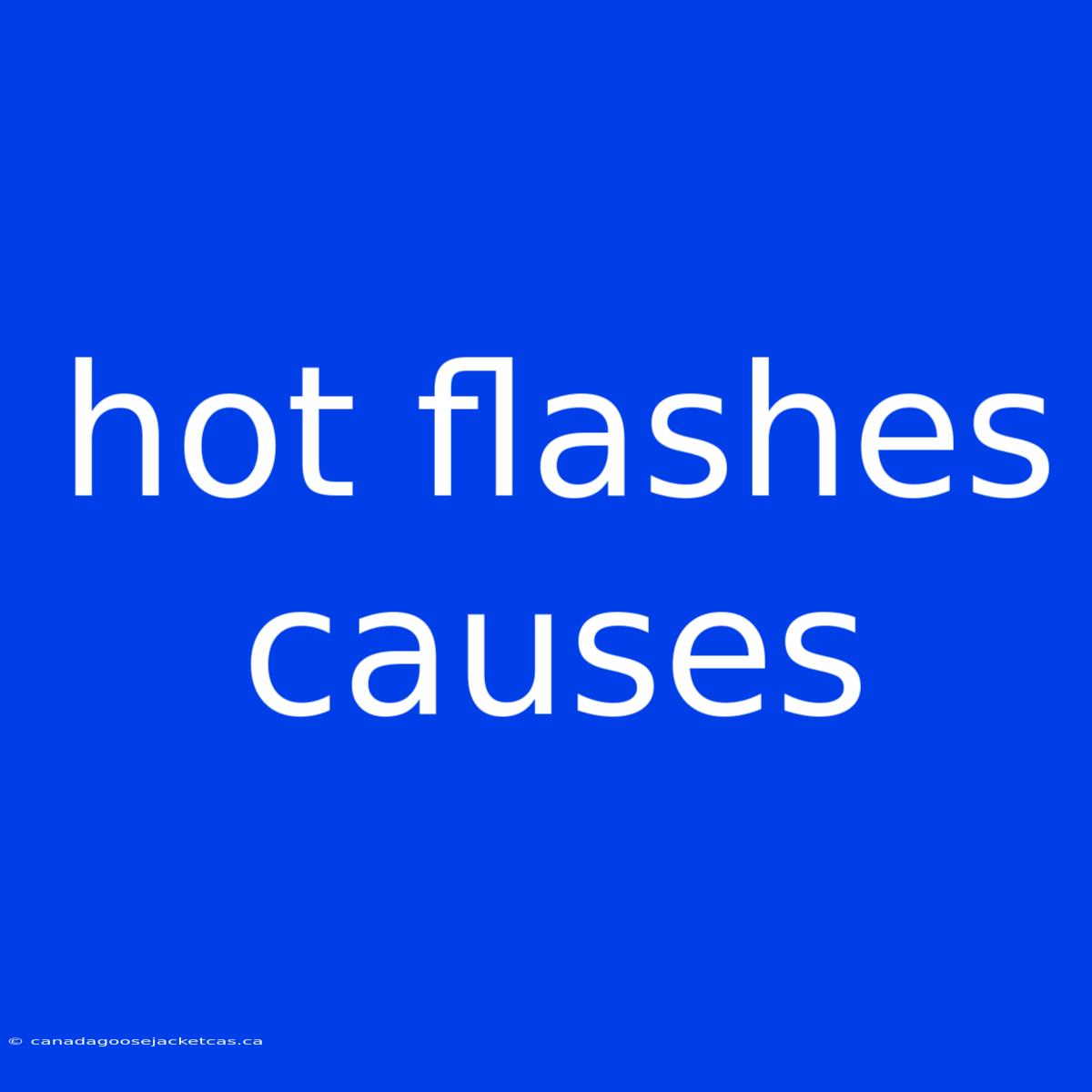 Hot Flashes Causes