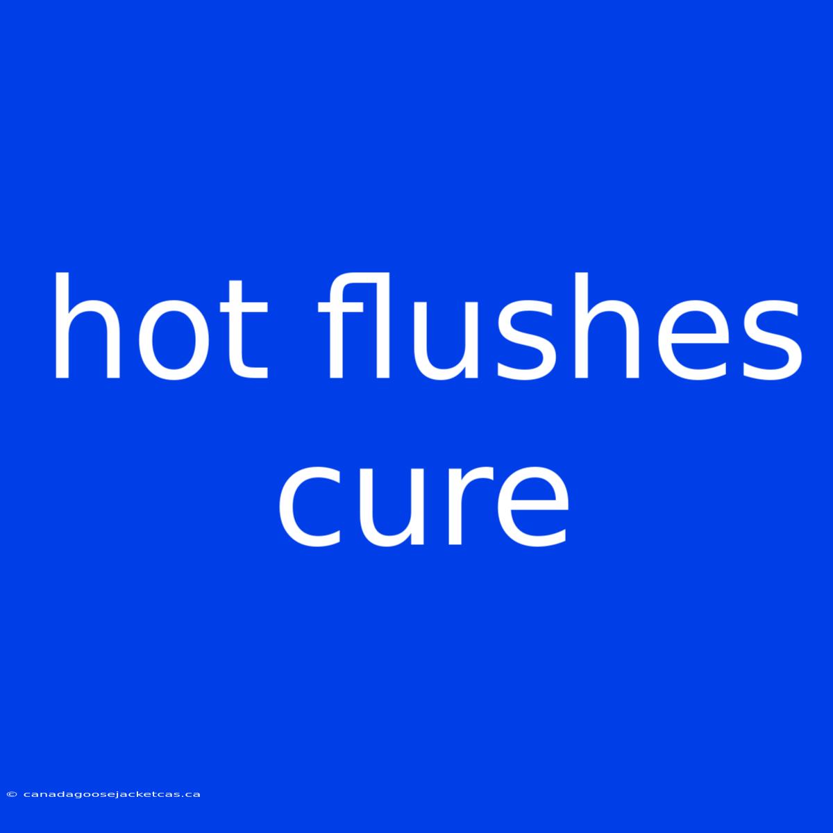 Hot Flushes Cure