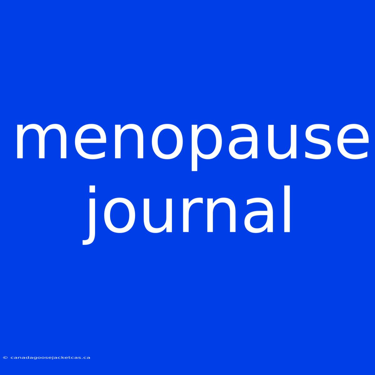 Menopause Journal