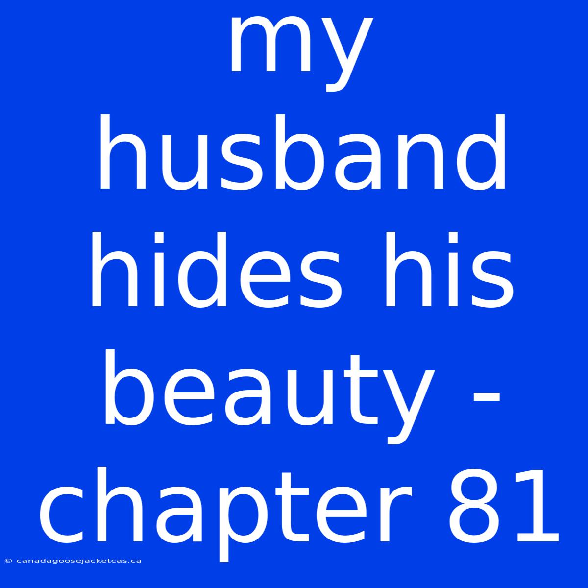 My Husband Hides His Beauty - Chapter 81