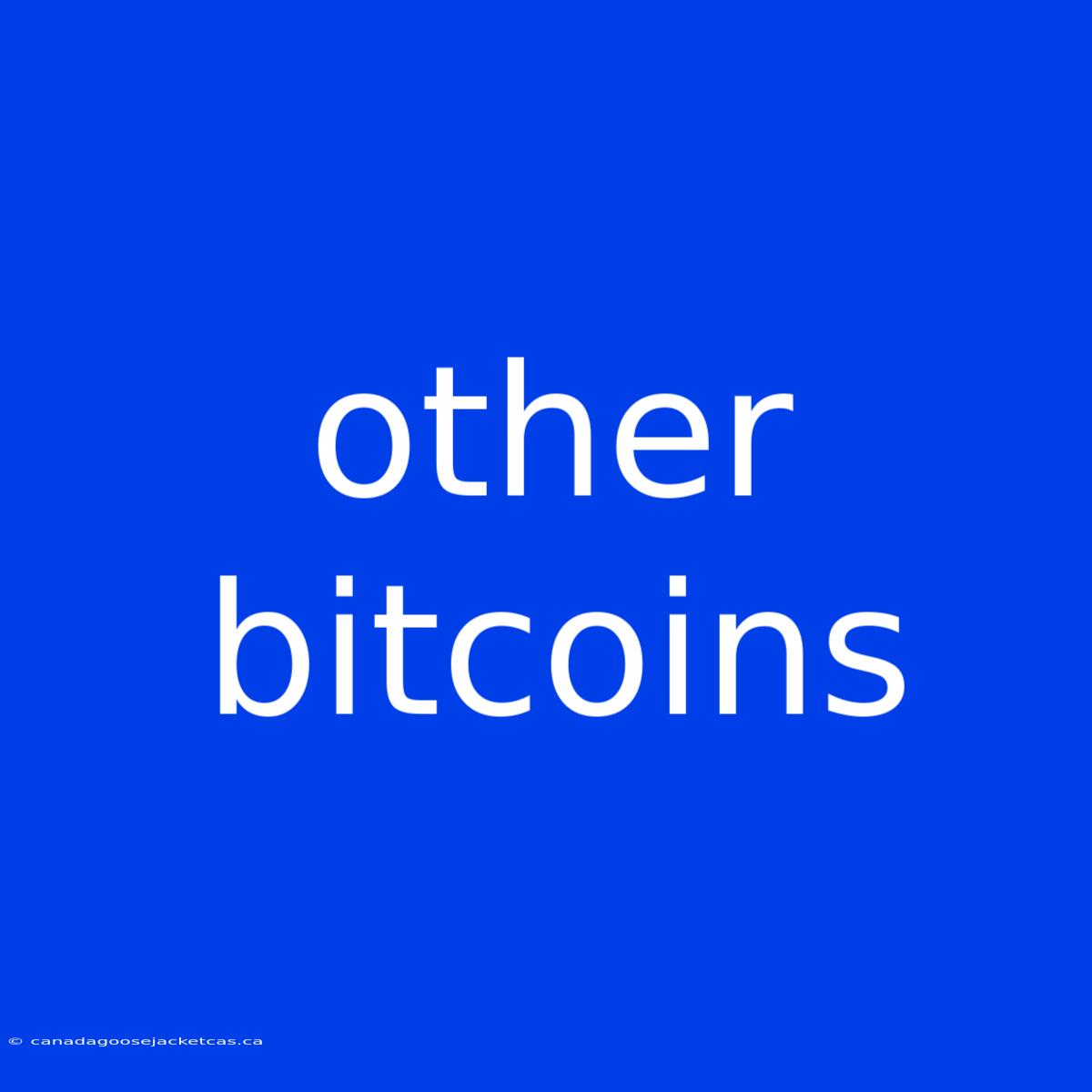 Other Bitcoins