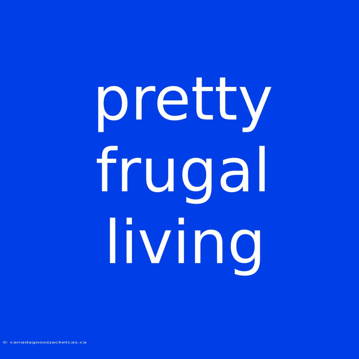 Pretty Frugal Living