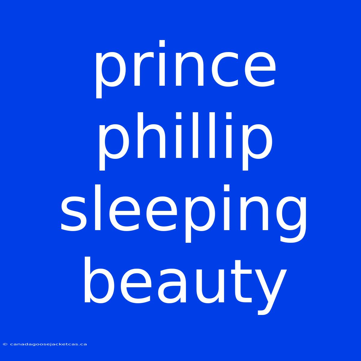 Prince Phillip Sleeping Beauty