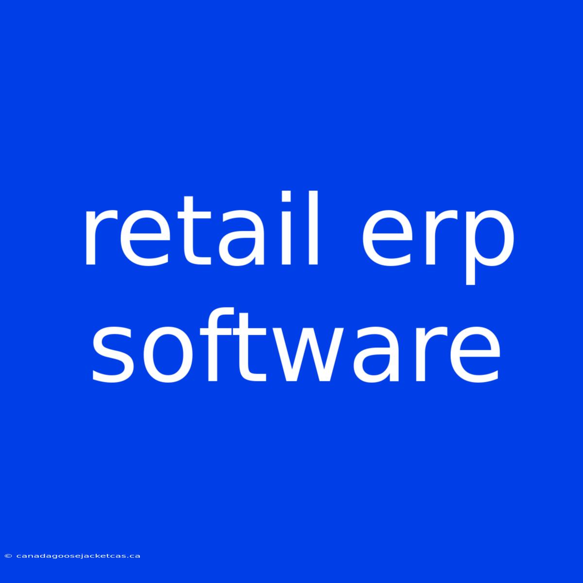 Retail Erp Software