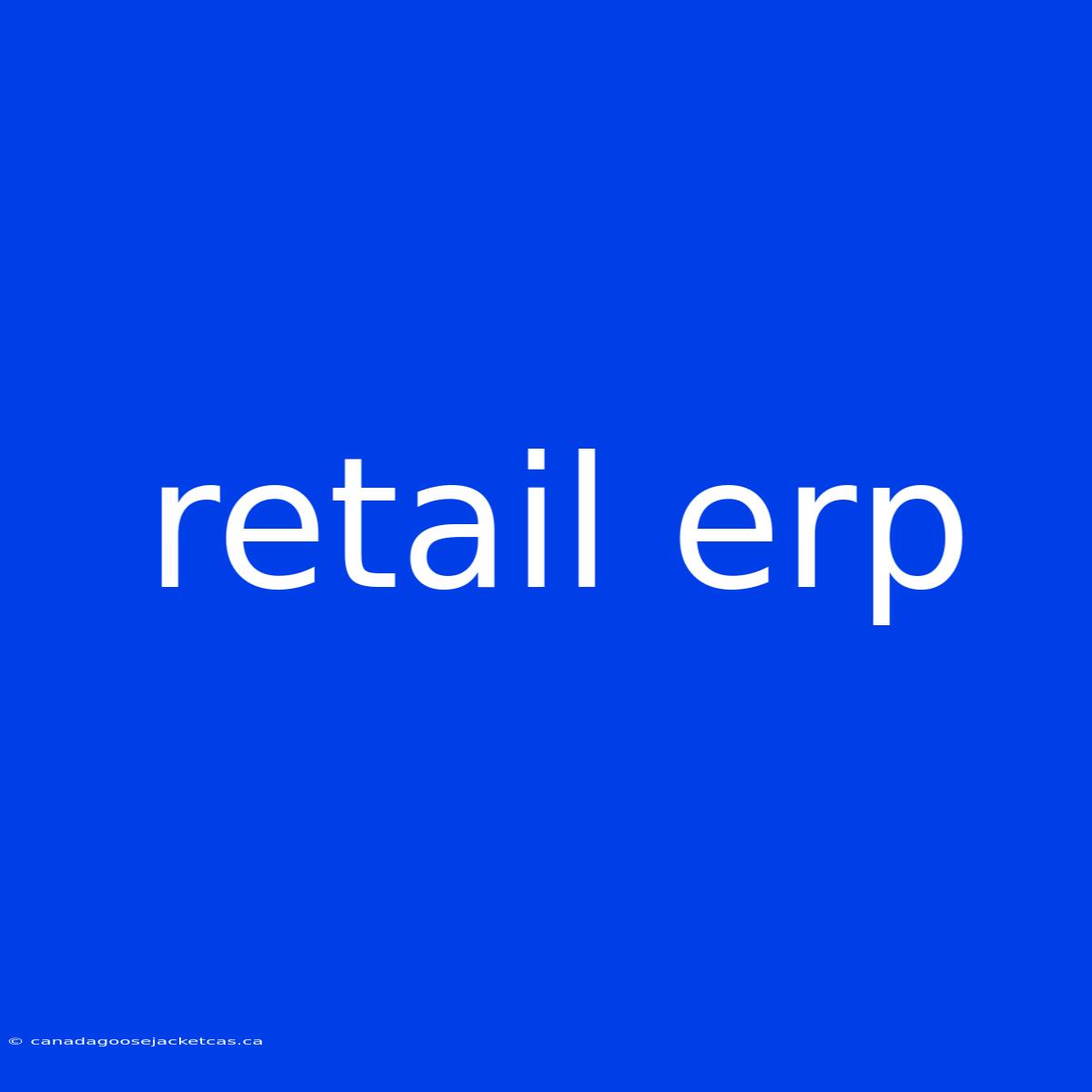 Retail Erp