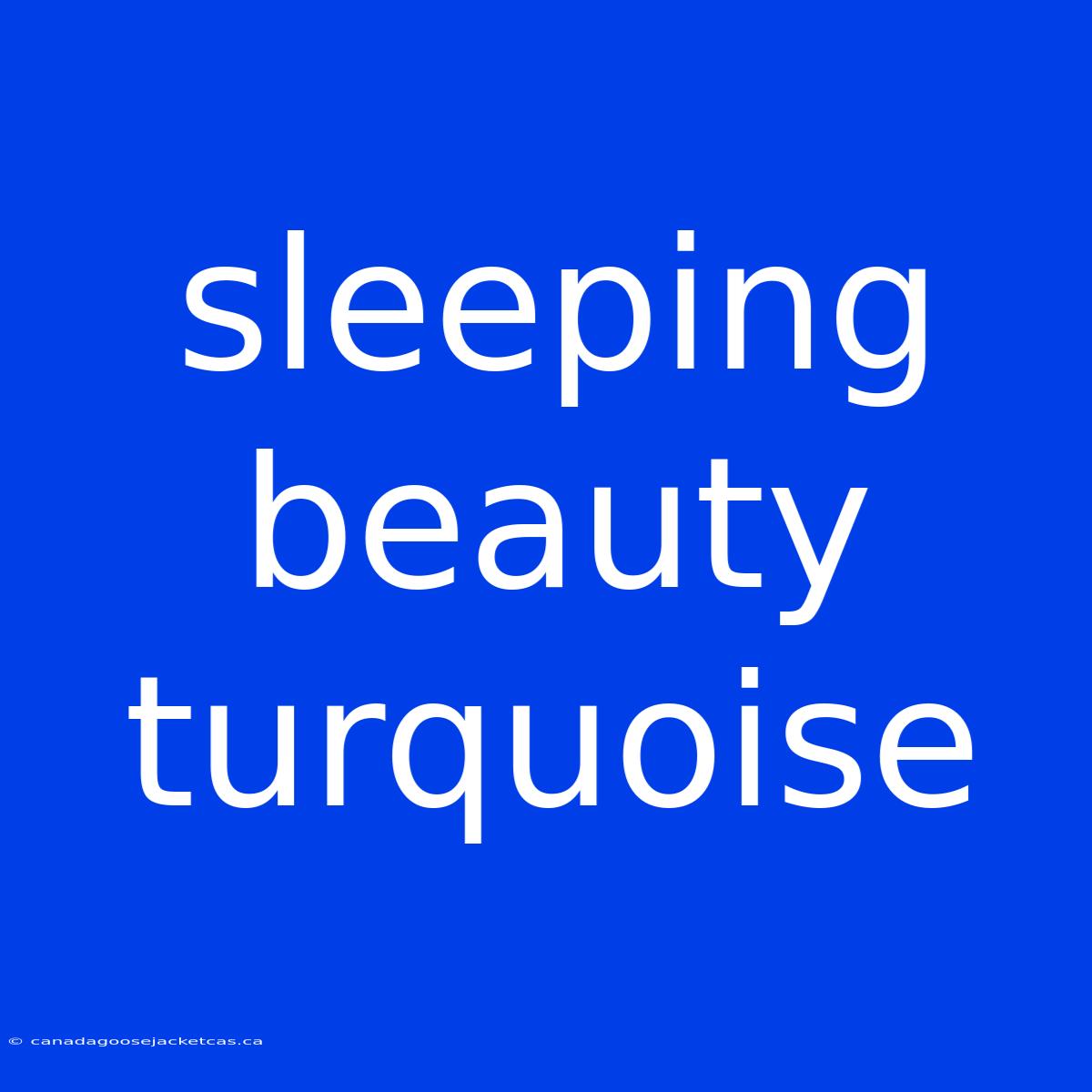 Sleeping Beauty Turquoise