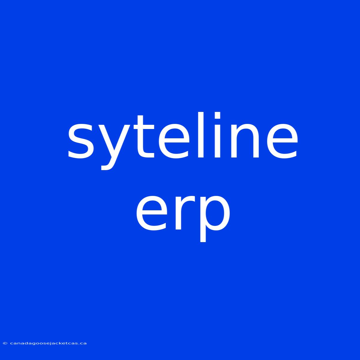 Syteline Erp