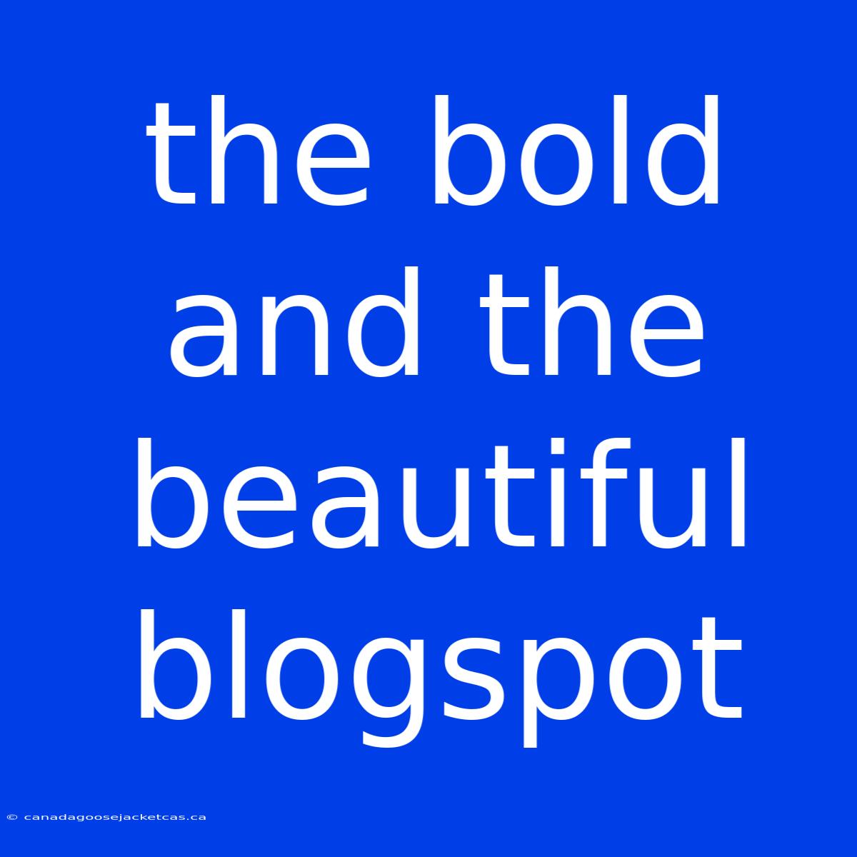 The Bold And The Beautiful Blogspot