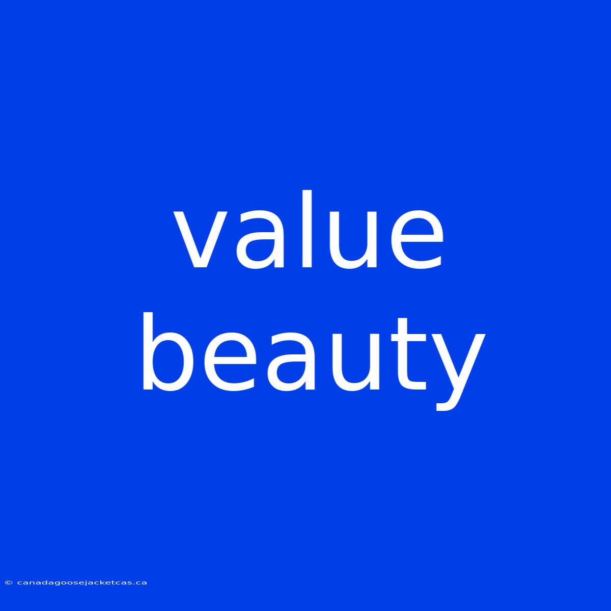 Value Beauty