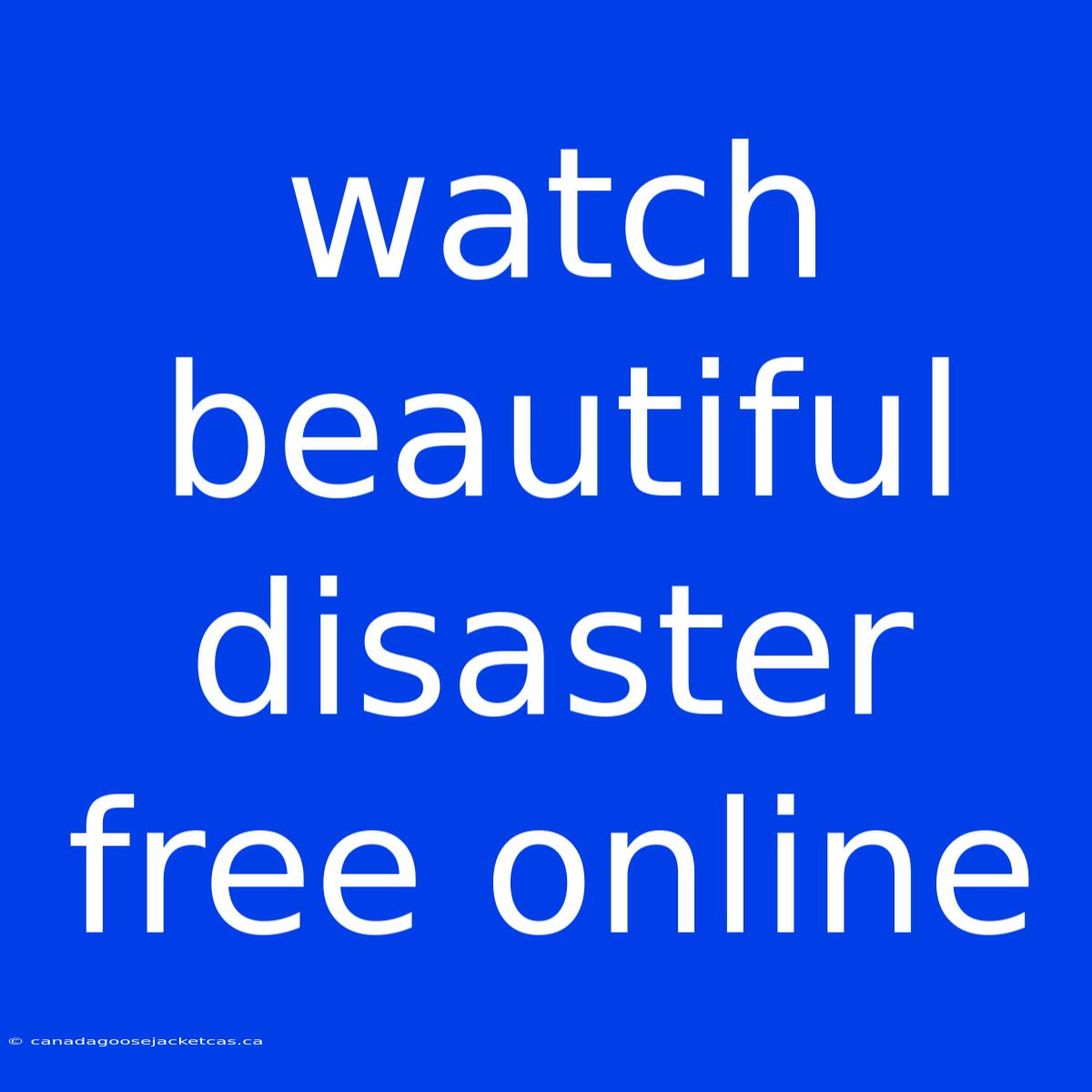 Watch Beautiful Disaster Free Online